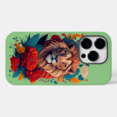 Coques Case-Mate iPhone Style été Lion, floral (Verso (horizontal))