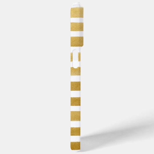 Coques Case-Mate iPhone Style Faux Gold Stripes (Verso / Droite)