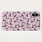 Coques Case-Mate iPhone Style Français Chat Habillé Avec Motif Tour Eiffel (Dos (Horizontal))