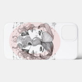 Coques Case-Mate iPhone Style Gémeaux élégant (Verso (horizontal))