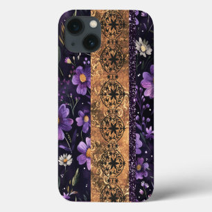 Case-Mate iPhone Case Style gothique fleuri pourpre