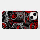Coques Case-Mate iPhone Style Graffiti rouge iPhone | iPhone 14 Coque-Mate (Verso (horizontal))