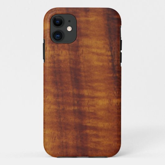 Coques Case-Mate iPhone Style hawaïen bouclé en bois de Koa (Dos)