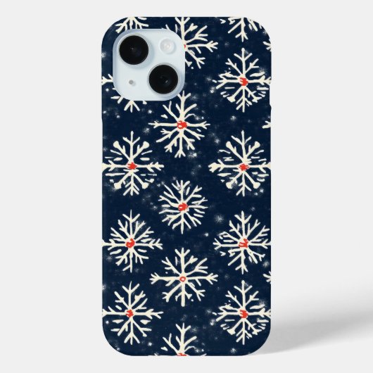 Coques Case-Mate iPhone Style hivernal Motif de flocon de neige (Verso)