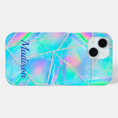 Coques Case-Mate iPhone Style holographique élégant géométrique (Verso (horizontal))