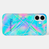 Coques Case-Mate iPhone Style holographique élégant géométrique (Verso (horizontal))
