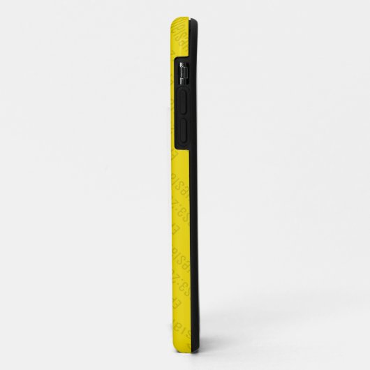 Coques Case-Mate iPhone Style Jaune DIEU EST CAPABLE Monogramme (Dos/Gauche)