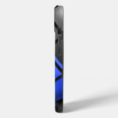 Coques Case-Mate iPhone Style Ligne Bleue Mince (Verso / Gauche)