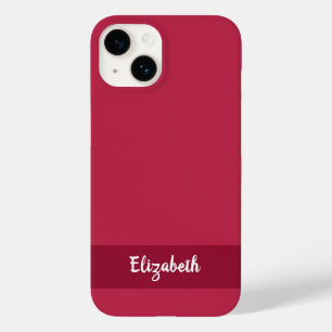 Coque Pour iPhone 14 Style Magenta Personnalisé