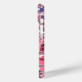 Coques Case-Mate iPhone Style moderne Abstrait rose bleu marbre Nom (Verso / Gauche)