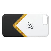 Coques Case-Mate iPhone Style moderne chic de monogramme (Dos (Horizontal))