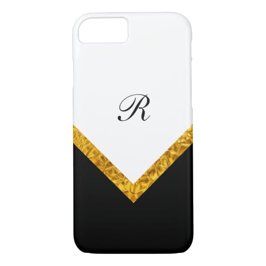 Coques Case-Mate iPhone Style moderne chic de monogramme (Dos)