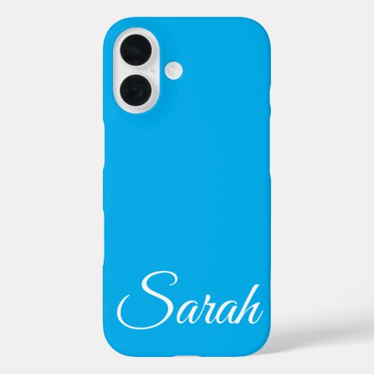 Coques Case-Mate iPhone Style moderne classique Customisé Nom bleu Couleur (Verso)
