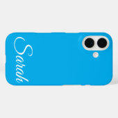 Coques Case-Mate iPhone Style moderne classique Customisé Nom bleu Couleur (Verso (horizontal))