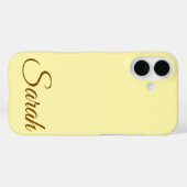 Coques Case-Mate iPhone Style moderne classique Customisé Nom couleur crèm (Verso (horizontal))