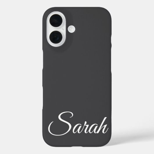 Coques Case-Mate iPhone Style moderne classique Customisé Nom gris couleur (Verso)