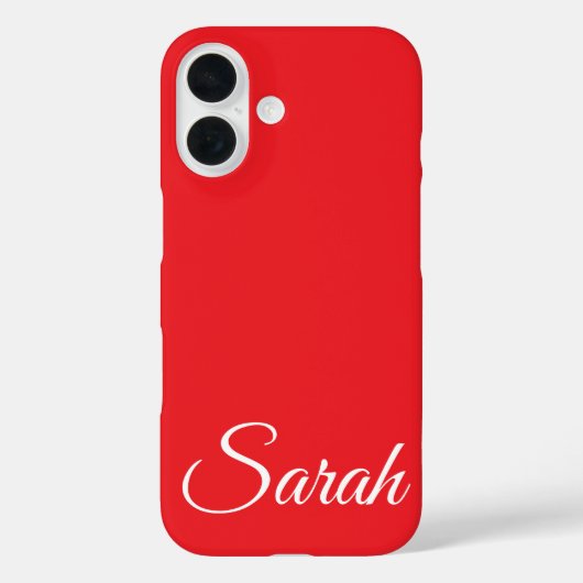 Coques Case-Mate iPhone Style moderne classique Customisé Nom rouge Couleu (Verso)