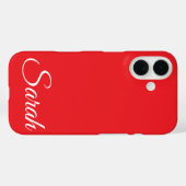 Coques Case-Mate iPhone Style moderne classique Customisé Nom rouge Couleu (Verso (horizontal))