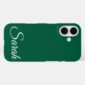 Coques Case-Mate iPhone Style moderne classique Customisé Nom Vert foncé (Verso (horizontal))
