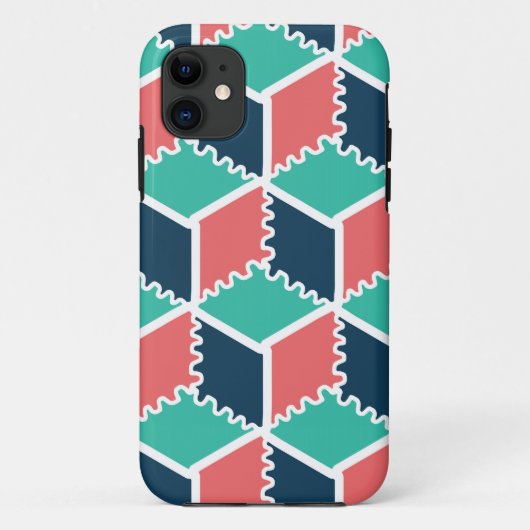 Coques Case-Mate iPhone Style moderne Cube de couleur géométrique moderne (Dos)
