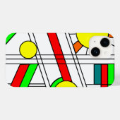 Coques Case-Mate iPhone Style moderne en verre de trait (Verso (horizontal))