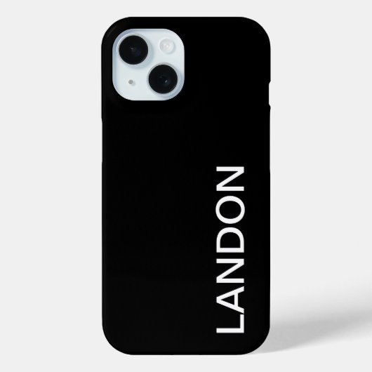 Coques Case-Mate iPhone Style moderne Gras Noir Blanc (Verso)