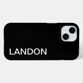Coques Case-Mate iPhone Style moderne Gras Noir Blanc (Verso (horizontal))