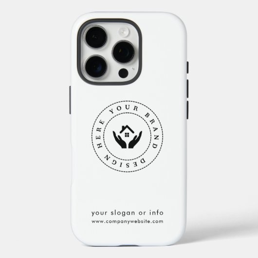 Coques Case-Mate iPhone Style moderne, logo modifiable et texte (Verso)