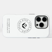 Coques Case-Mate iPhone Style moderne, logo modifiable et texte (Verso (horizontal))