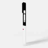 Coques Case-Mate iPhone Style moderne Noir Blanc Bleu Bouton Rouge Floral (Verso / Gauche)