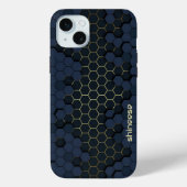 Coques Case-Mate iPhone style moderne noir marine bleu or (Verso)