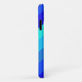 Coques Case-Mate iPhone Style monochrome bleu rayures esthétique (Dos/Droite)