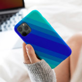 Coques Case-Mate iPhone Style monochrome bleu rayures esthétique