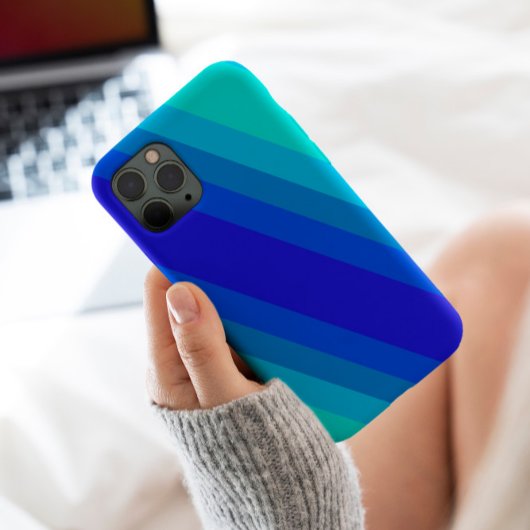 Coques Case-Mate iPhone Style monochrome bleu rayures esthétique