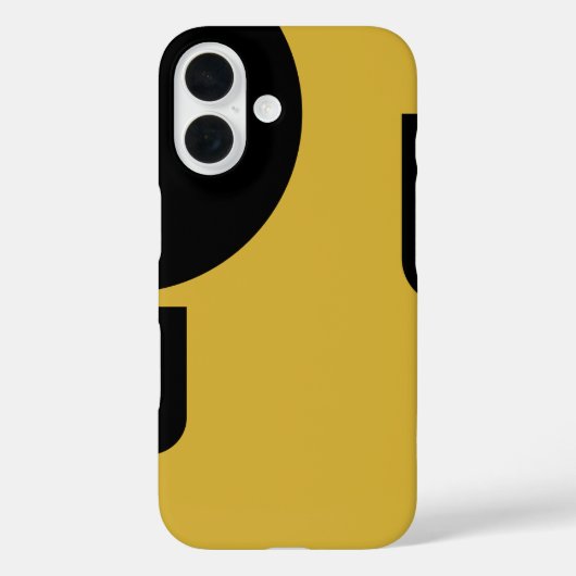 Coques Case-Mate iPhone Style noir solide en forme sur or métallique (Verso)