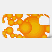 Coques Case-Mate iPhone Style Oranger 70s cercles comme des bulles (Verso (horizontal))