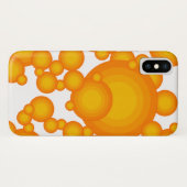 Coques Case-Mate iPhone Style Oranger des années 70 cercles comme des bull (Dos (Horizontal))