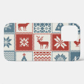 Coques Case-Mate iPhone Style Patchwork : Motif ornemental de Noël (Verso (horizontal))