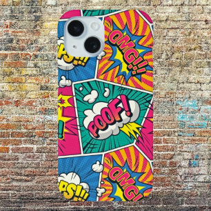 Coque Pour iPhone 15 Style Pop Art - Whimsical Retro Comic Explosion