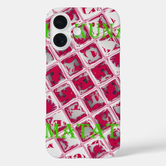 Coques Case-Mate iPhone Style Red Hakuna Matata (Verso)