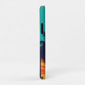 Coques Case-Mate iPhone Style rétro de Sunset Tropical 80s (Dos/Droite)