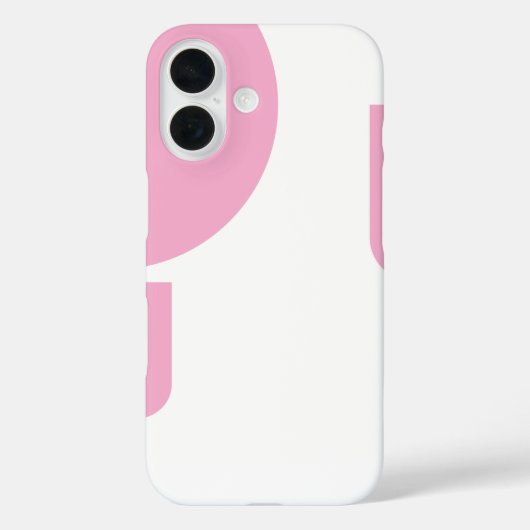 Coques Case-Mate iPhone Style rose clair en forme de blanc massif (Verso)