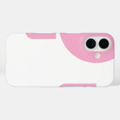 Coques Case-Mate iPhone Style rose clair en forme de blanc massif (Verso (horizontal))