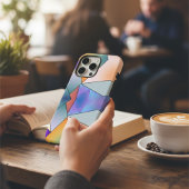 Coques Case-Mate iPhone Stylé rose et bleu Marbre Moderne esthétique