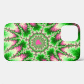 Coques Case-Mate iPhone Style rose et vert fractal (Verso (horizontal))