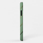 Coques Case-Mate iPhone Style Sage Green & Gold (Dos/Droite)