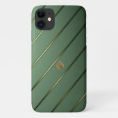 Coques Case-Mate iPhone Style Sage Green & Gold (Dos)