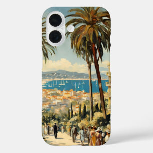 Coques iPhone 16 Style vintage Cannes Français Aquarelle