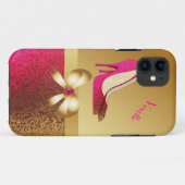 Coques Case-Mate iPhone Stylet rose et goldtone à la mode (Dos (Horizontal))