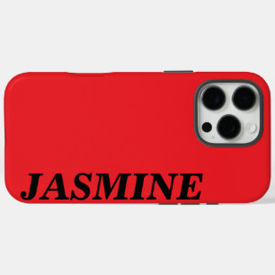 COQUES iPhone 16 PRO MAX STYLISÉ MODERNE NOM PERSONNALISÉ COULEUR ROUGE CLA
